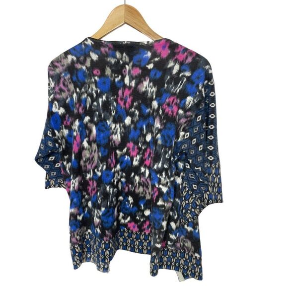 Anthropologie Guinevere 100% Merino Wool Colorful Kimono Open Sweater - Picture 2 of 7